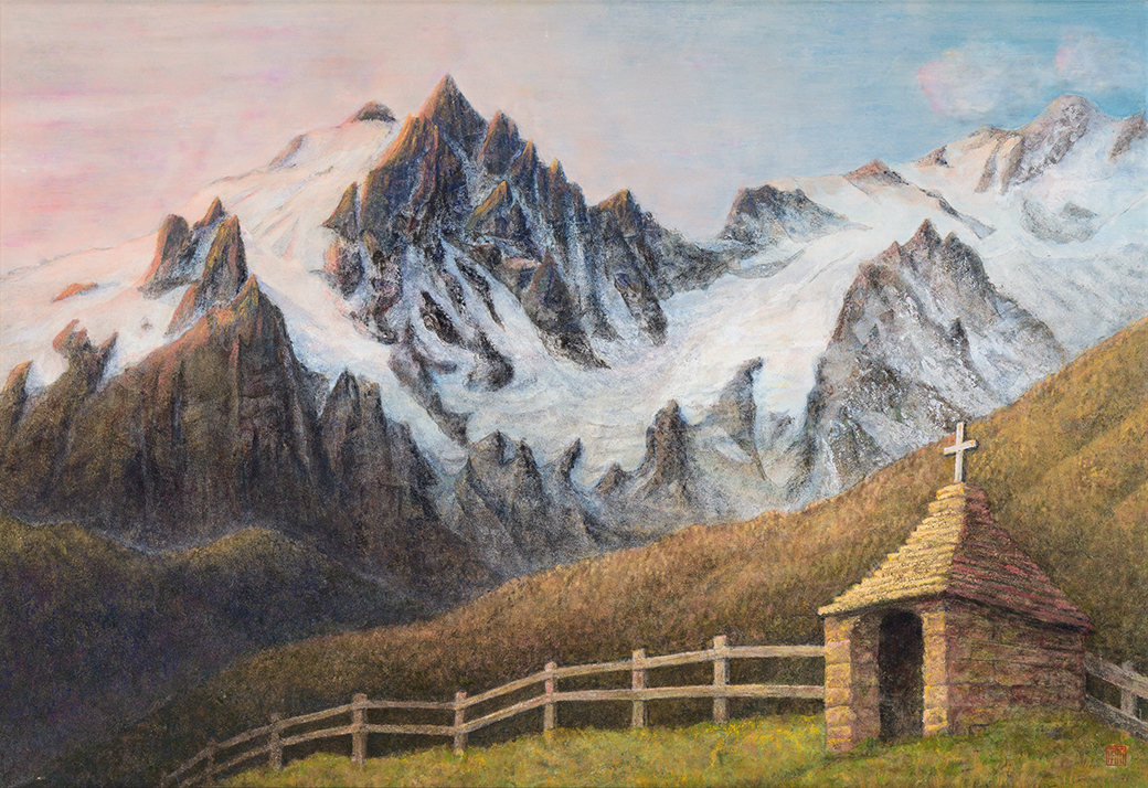 津市教育委員会教育長賞：「山に祈る」作者　西沢勇吉生