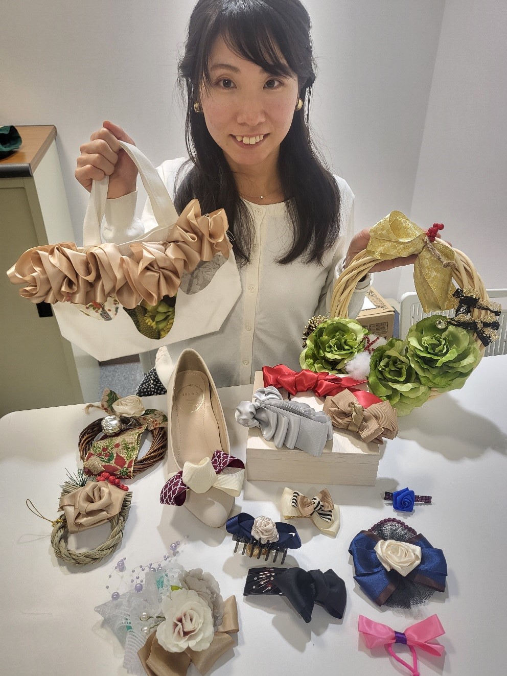 講座関連画像：楽しいシュシュリボン講座